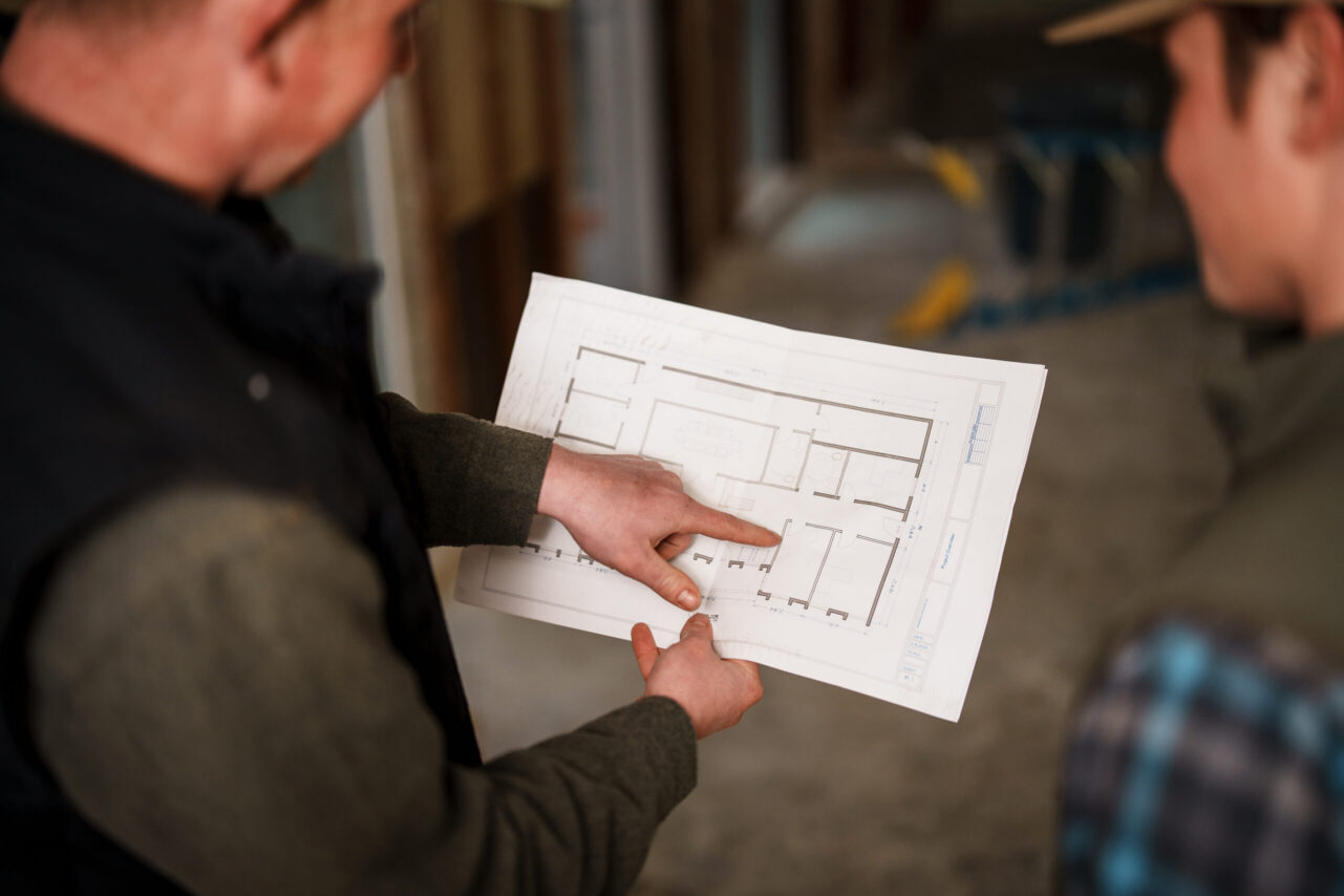 Holding Construction Plans
